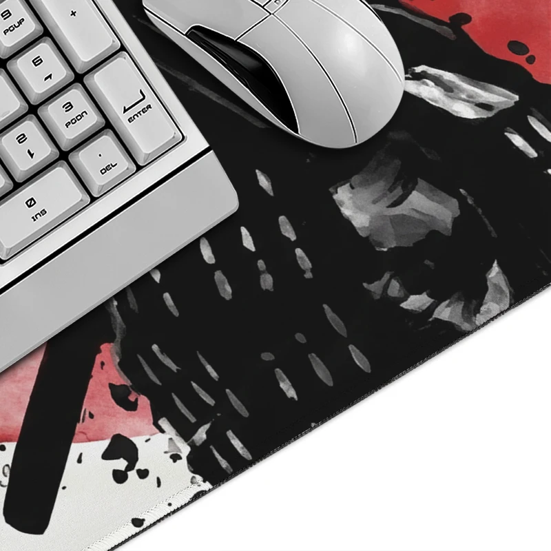 Mouse Pad Gamer Samurai Sakura Red Sun XL Computer Custom New Mousepad XXL MousePads Natural Rubber Carpet Desktop Mouse Pad