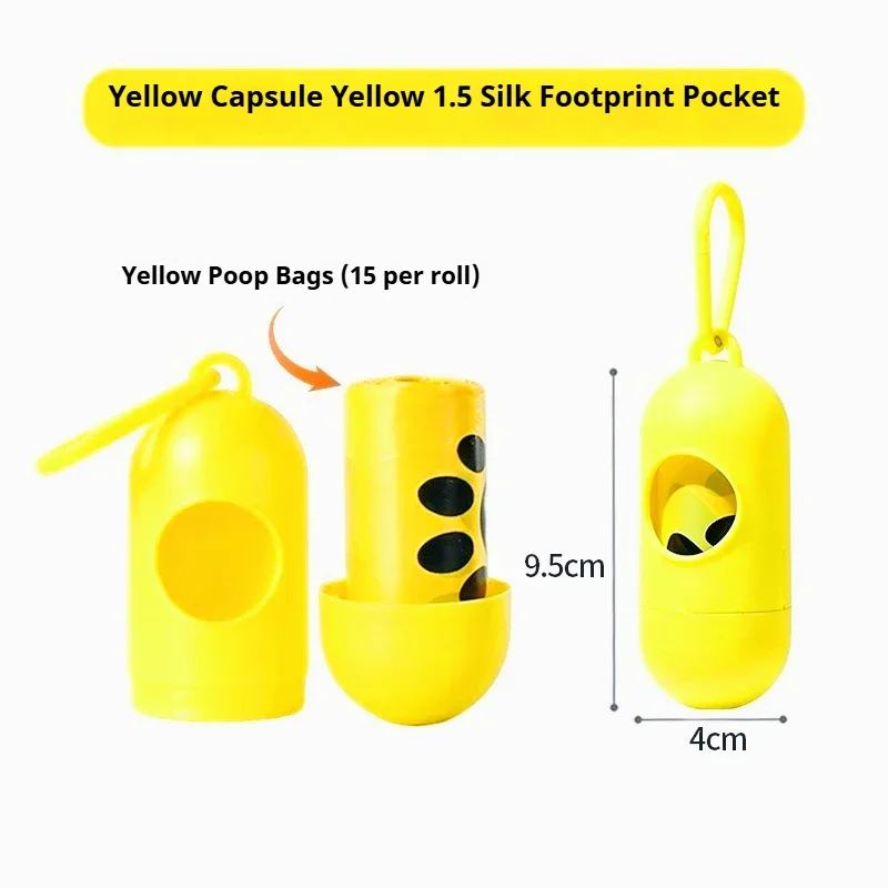 Biodegradable thickened Velcro pet waste removal bag; roll-up dog waste bag; cat litter shovel bag