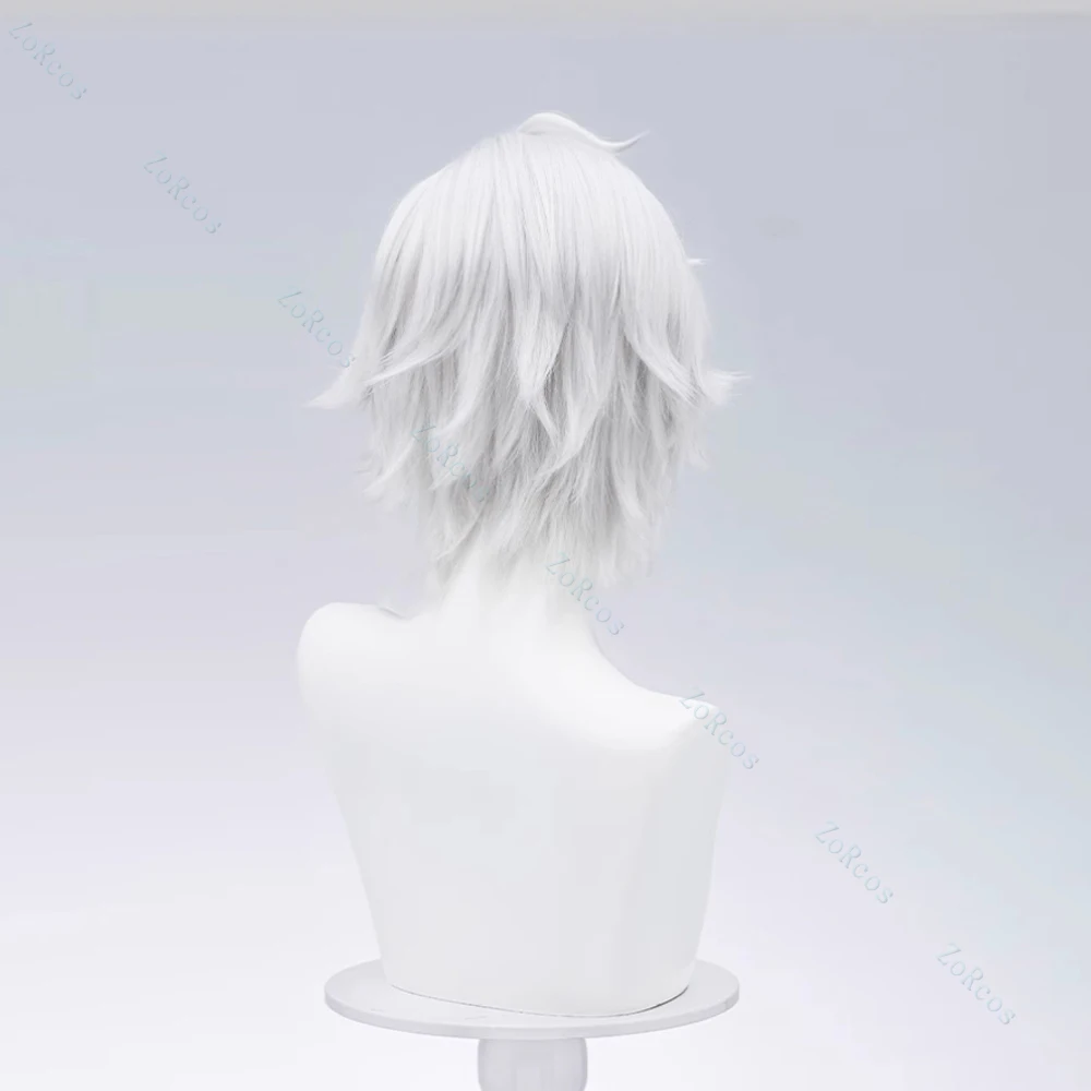 Seth Lowell Cosplay Wig Zenless Zone Zero Seth Lowell 35CM Short Hair Women Men Halloween Role Play Wig Free Wig Cap