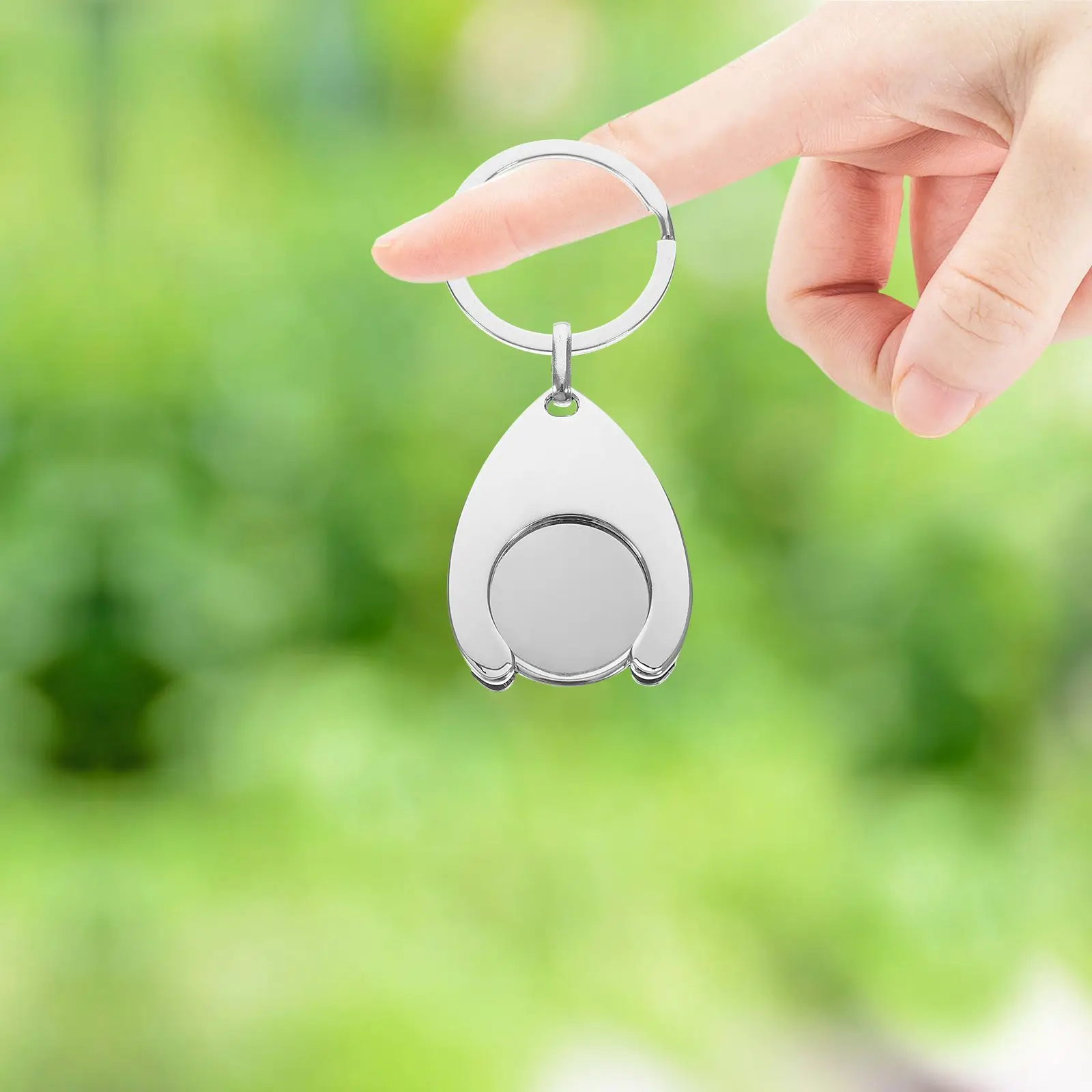 2 Pcs Portable Trolley Token Key Rings Metal Keychain Ornament Shopping Trolleys