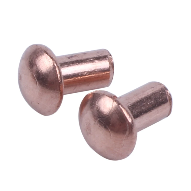 400 Pcs 5/64 X 1/8 Inch Round Head Copper Solid Rivets Fasteners