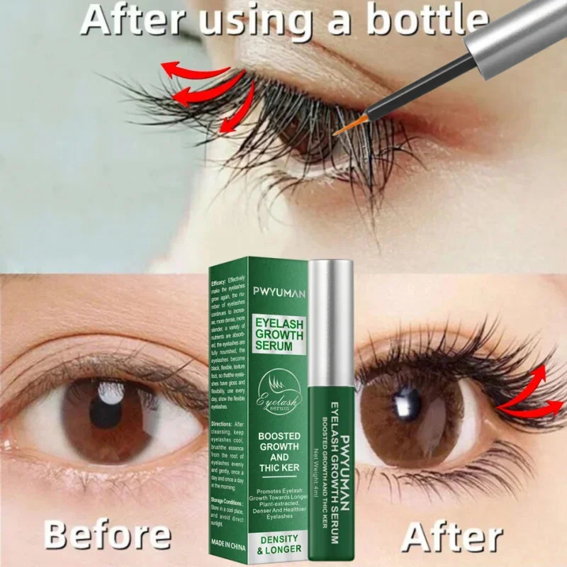 Schnelles Wimpernwachstumsserum, Enhancer, Wimpern länger, vollere Flüssigkeit, dickere Wimpern, natürliches Curling, Wimpernlifting, Make-up, Schönheitspflege