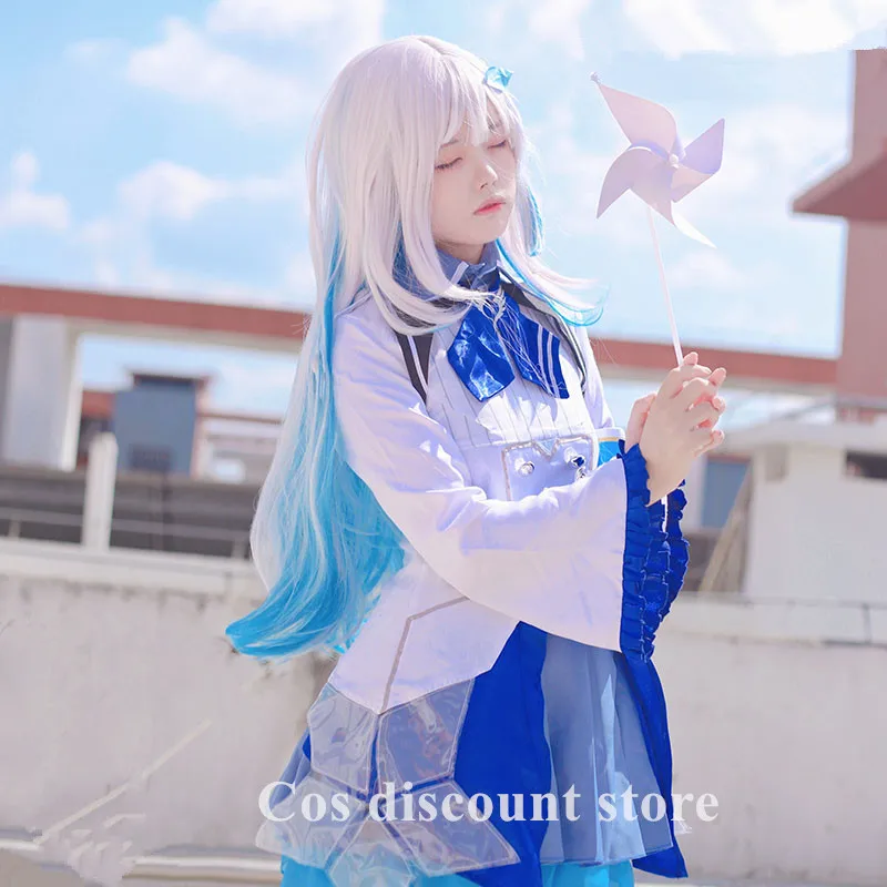 New VTuber Lize Helesta Cosplay Costume Coat Skirt Top Suit Carnaval Halloween Clothes Women Girls Comic-con Party Full Set