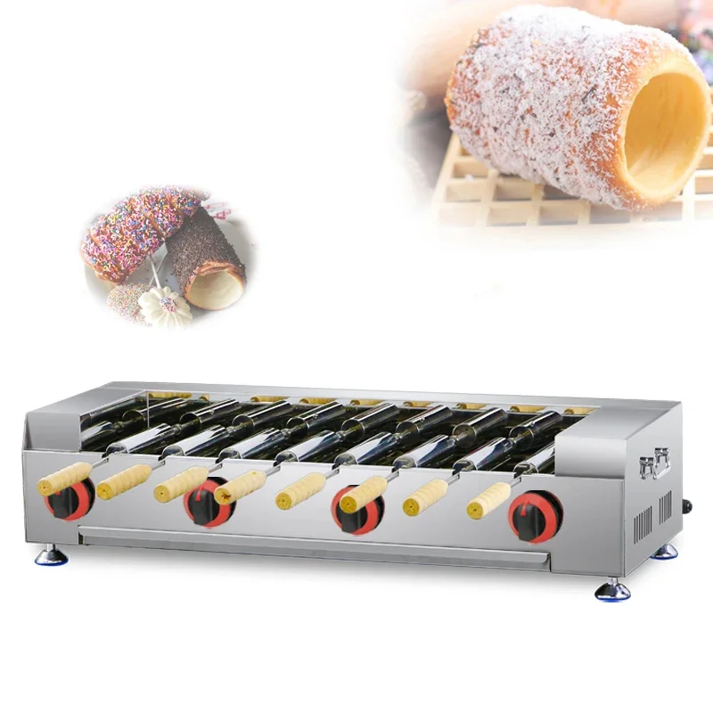 

Street Food Chinmey Cake Kurtos Kalacs Machine Trdelnik Ice Cream Doughnut Cone Maker Hungarian Gas Kurtos Oven For Commercial