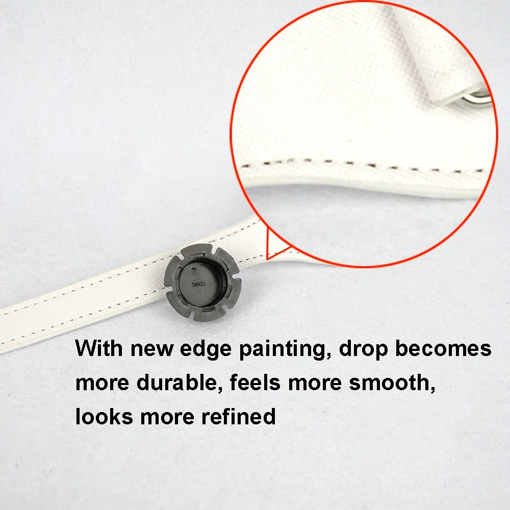 Tanqu Long Edge Painting D Buckle Round Teardrop End Handles Faux Leather Handles for OBag Belt for EVA O Bag