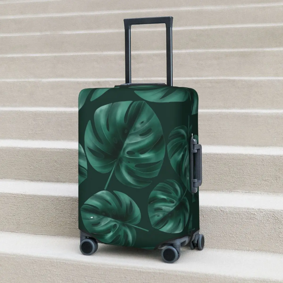 Tropical Leaf 3d Print Suitcase Cover Jungle Botanical Nature Vacation Elastic Cruise Trip Protector Luggage Case Flight