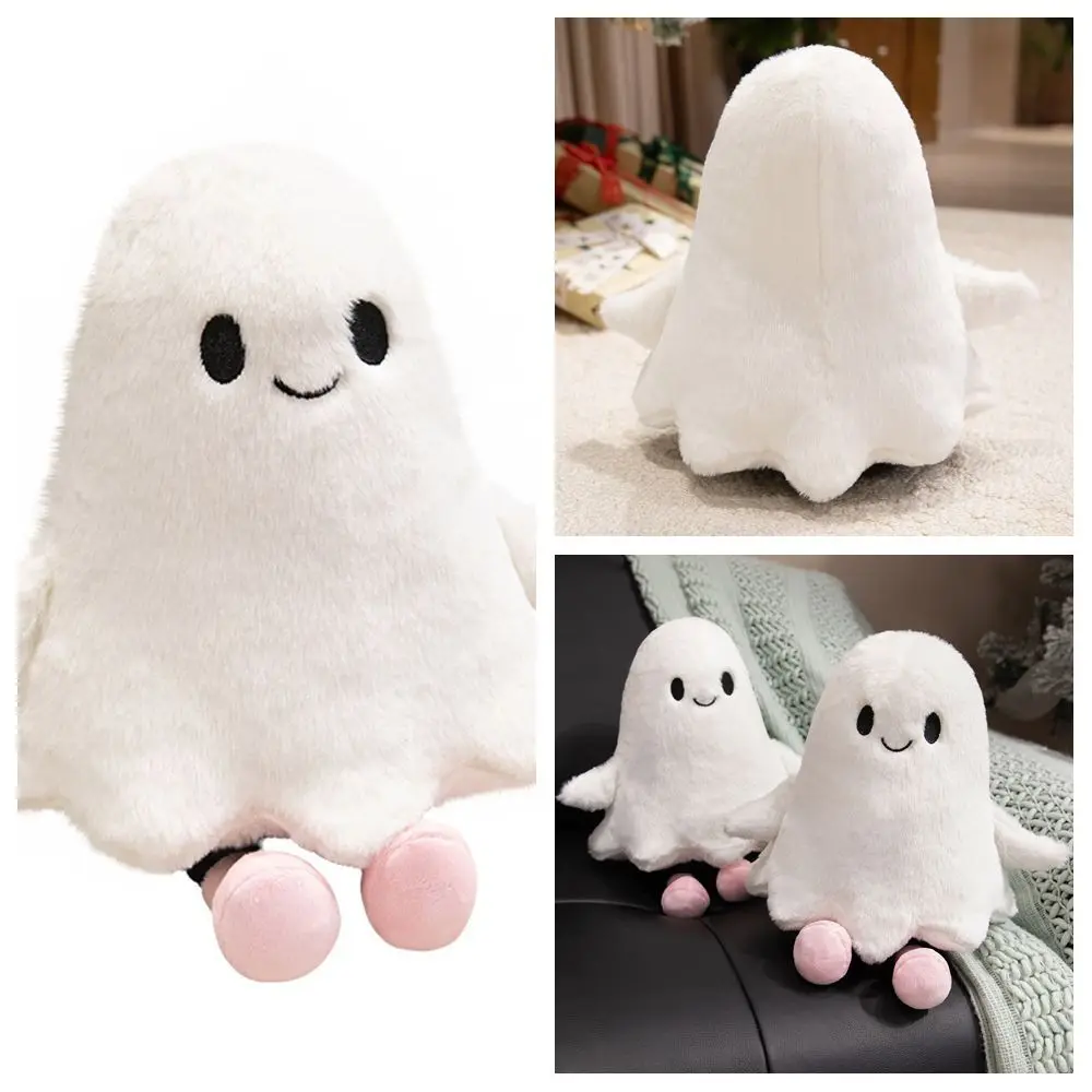 

New Soft Halloween Ghost PP Cotton White Color Cartoon Ghost Pillow Adorable 30cm Halloween Party Accessory