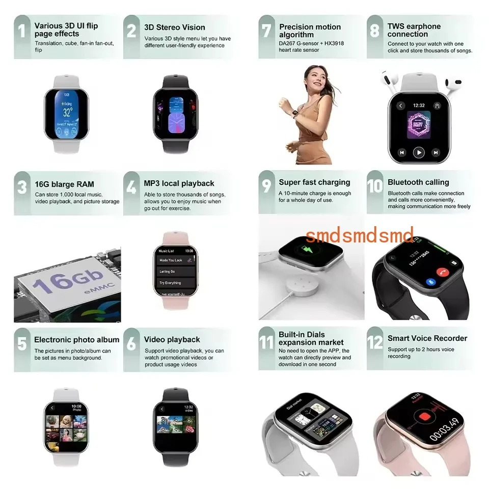 GPS Track ساعة ذكية للرجال والنساء HD بلوتوث مكالمة مقاومة للماء ساعة ذكية رياضية لأجهزة Apple Android IOS