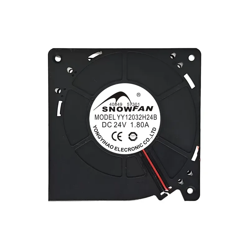 for SNOWFAN 12032 12CM DC 24V 48V Turbo Blower Double Ball Bearing Industrial Centrifugal Cooling Fan