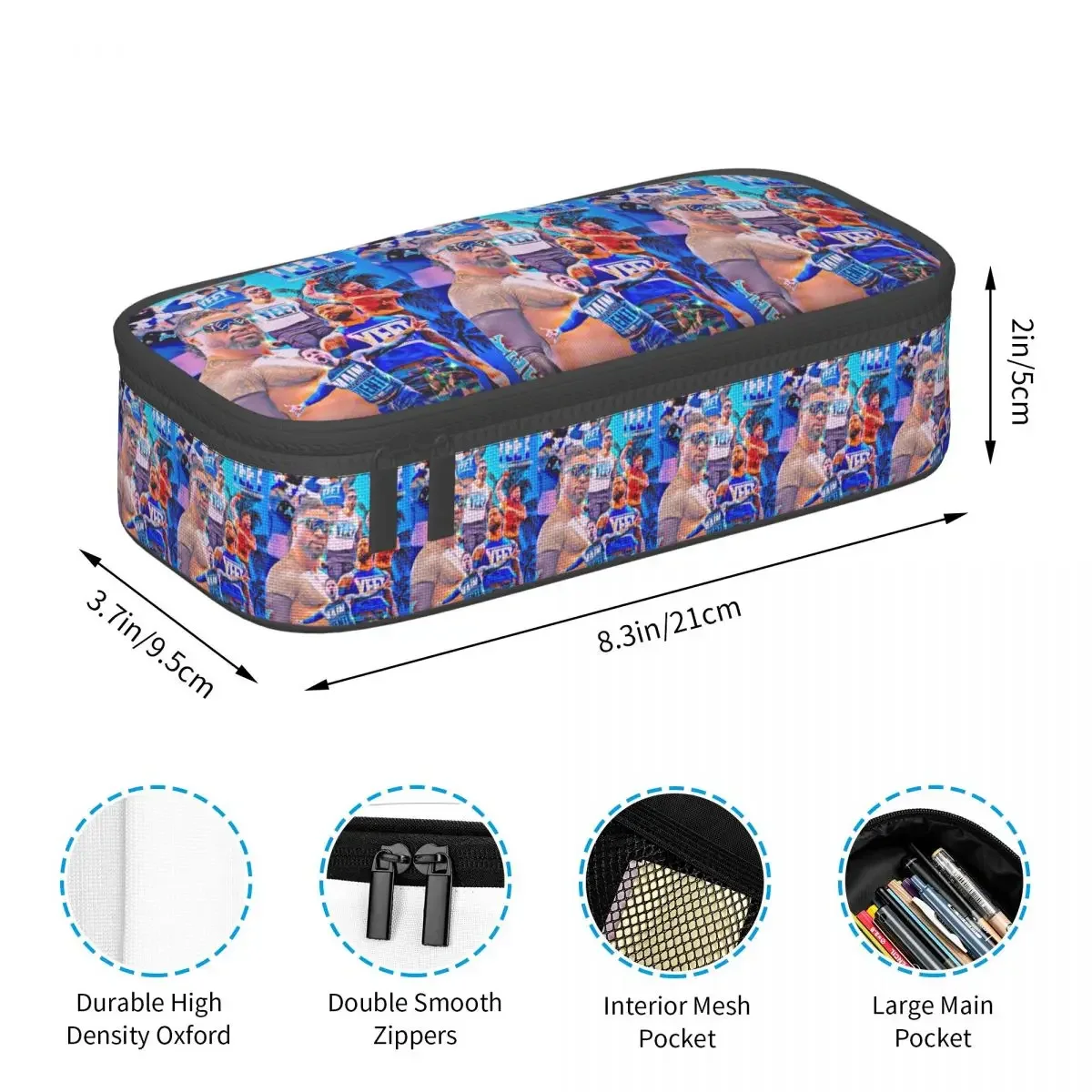 WWE Jey Uso Maint Event 2024 Pencil Case for Kids School Pen Box Pencil Bag Stationery Supplies Pen Holder Bag