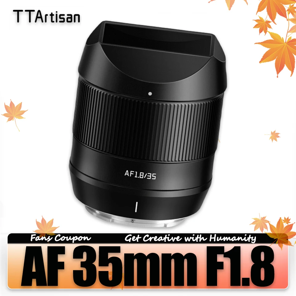 TTArtisan AF 35mm F1.8 APS-C Frame Standard Prime Camera Lens for Photography with Square Hood Fujifilm X Mount X-T1 X-Pro3 XA1