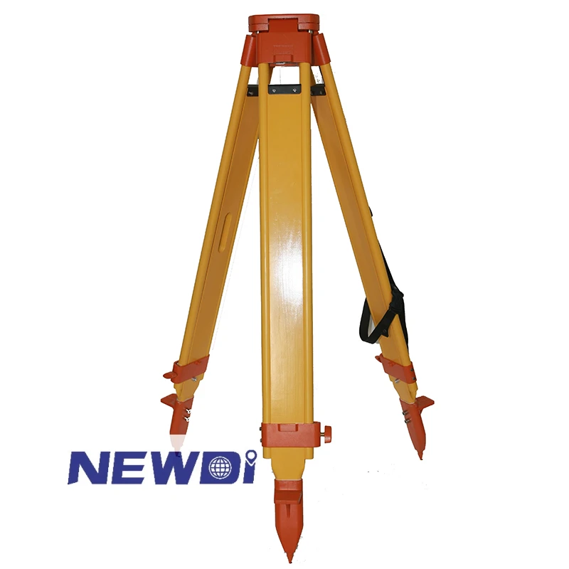 Hot Selling Wooden Survey Tripod Single Lock Double Lock Auto Level Gps Rtk Total Station