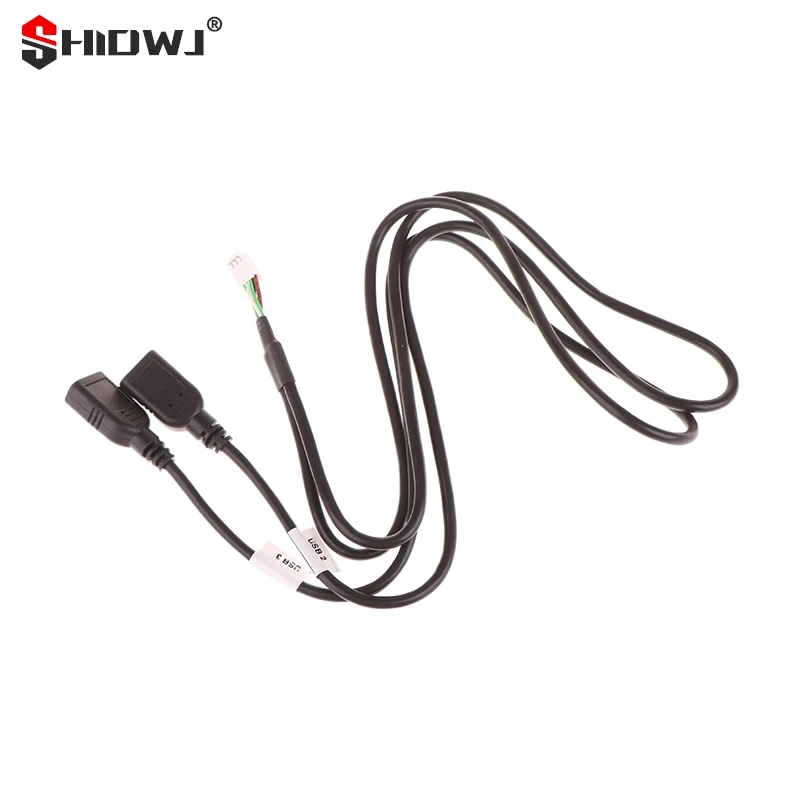 6 Pin Dual USB Interface Cable Adapter For Android Radio Navigation Car Multimedia Player Wire Harness Plug Connector