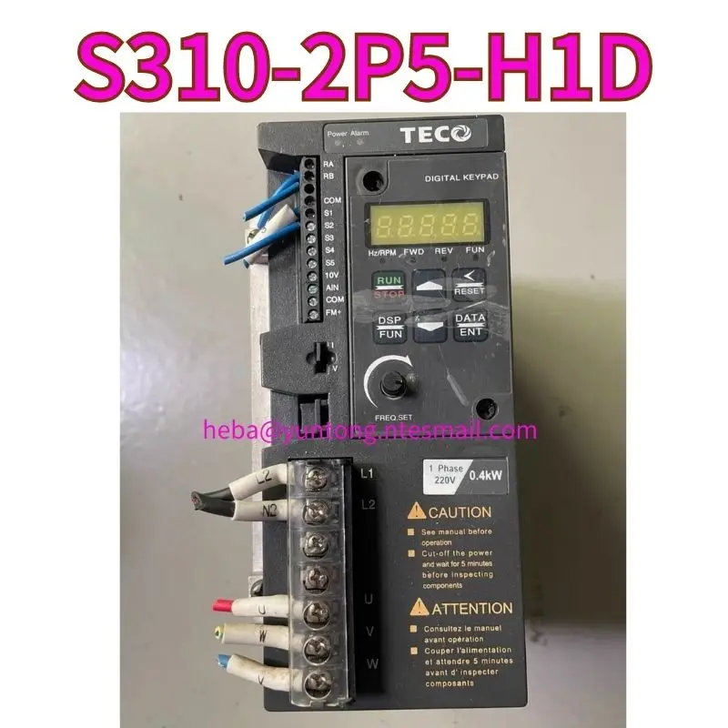 

Used 0.4KW frequency converter S310-2P5-H1D