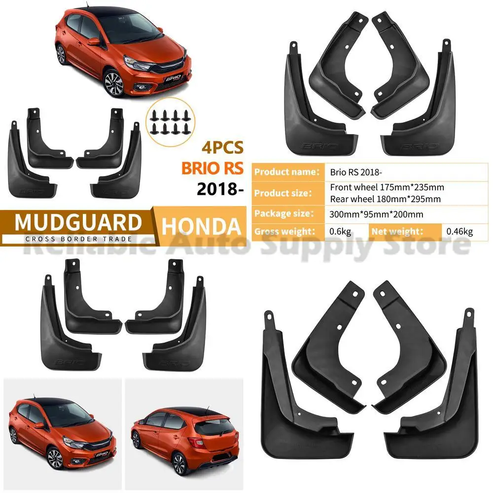 

For Honda BRIO RS 2018-2024 Front and Rear Mudguard Fender Flare Auto Accessories High Quality Durable Protection Top Selling Ca