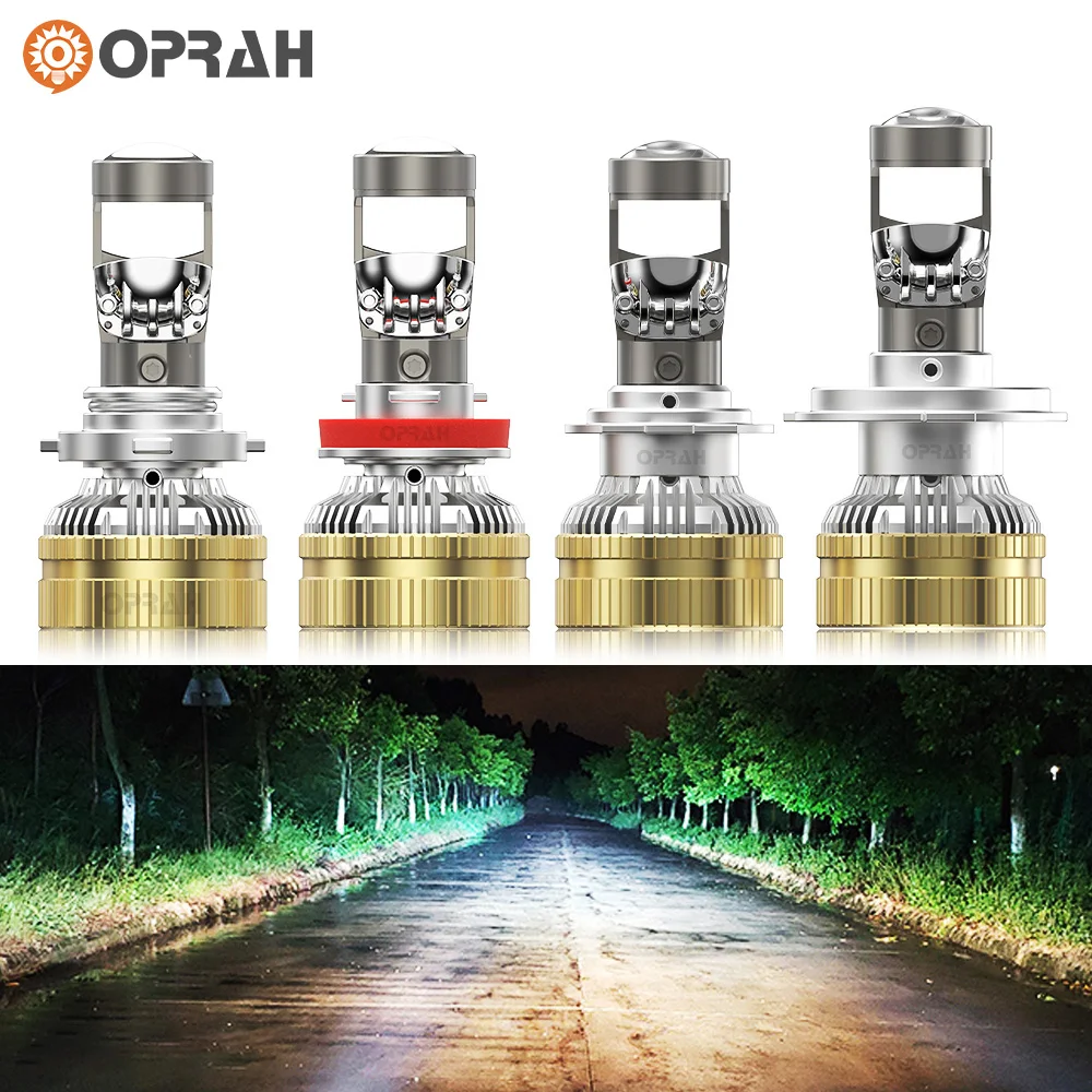 

H4 H7 H11 9005 9006 HB3 HB4 Автомобильные светодиодные фары 110 Вт 12400LM Canbus высокой мощности 3570CSP Мини-проекторные линзы фары 6000K 12 В