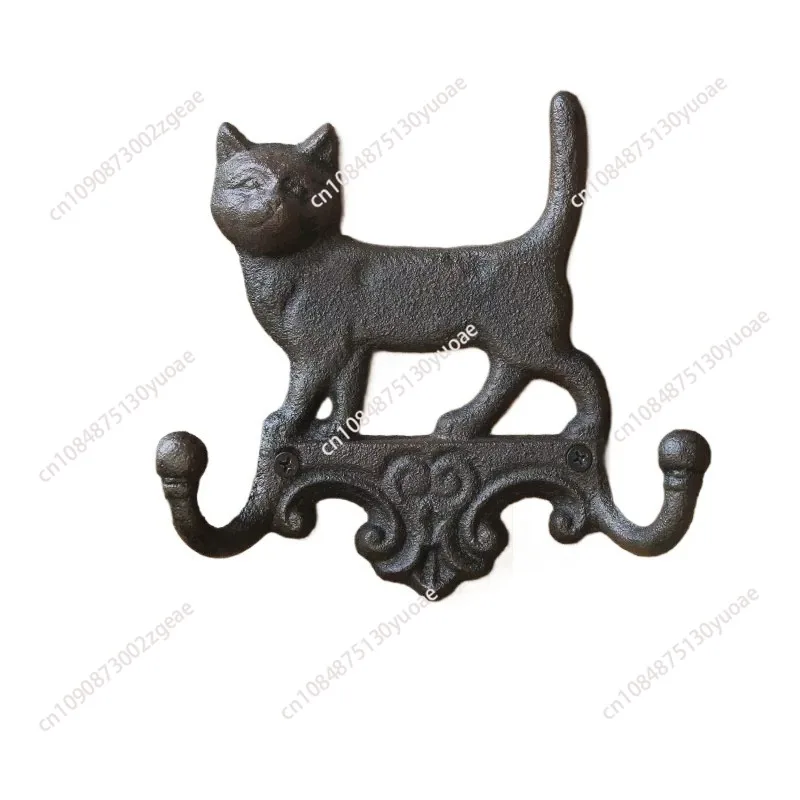 1pcs European Style Retro Cast Iron Hooks Outdoor Creative Decoration Clothes Hooks for Courtyard Gardens Wall Clothes Key Hooks