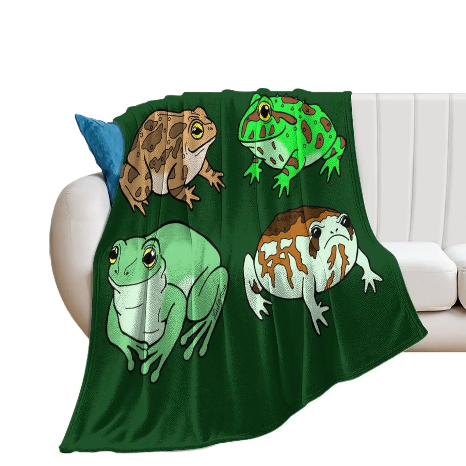 

Frog Party Throw Blanket Blankets For Bed Tourist Flannels Blankets