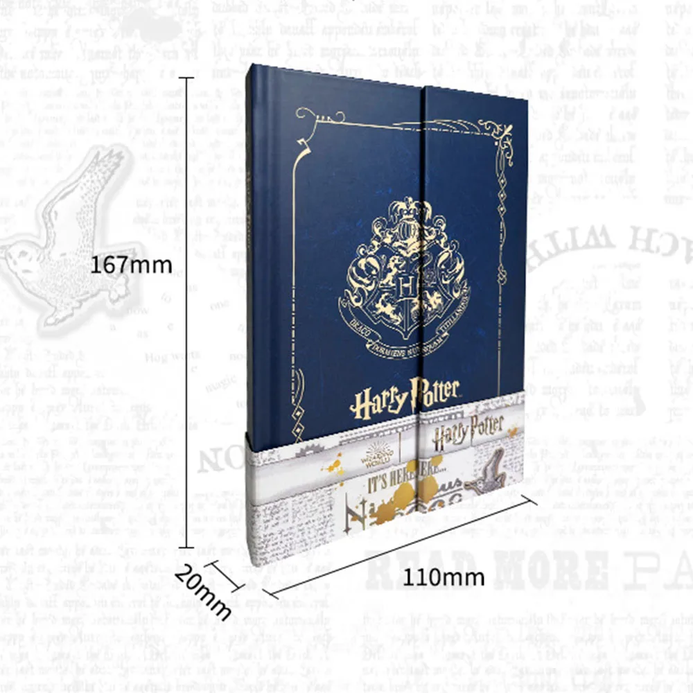 Genuino Harry Potter Magic auténtico cuaderno Retro Hogwarts Slytherin Color página cuadernos estudiante dibujos animados diario libro regalos