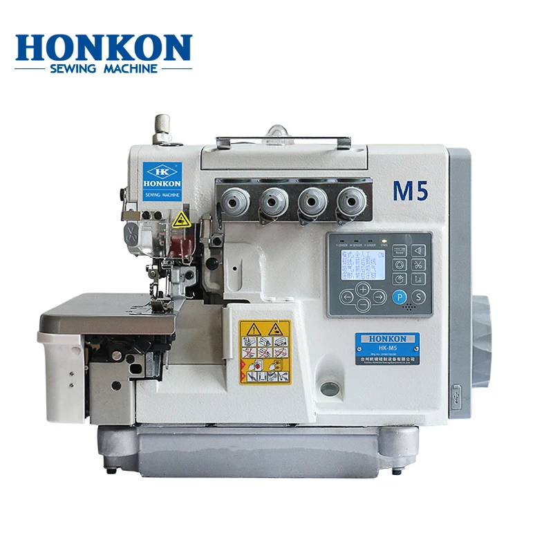 

HK-M5 Full Automatic Industrial Sewing Machine 2 Needle 4 Thread High Speed Overlooker Motor Core for Sale