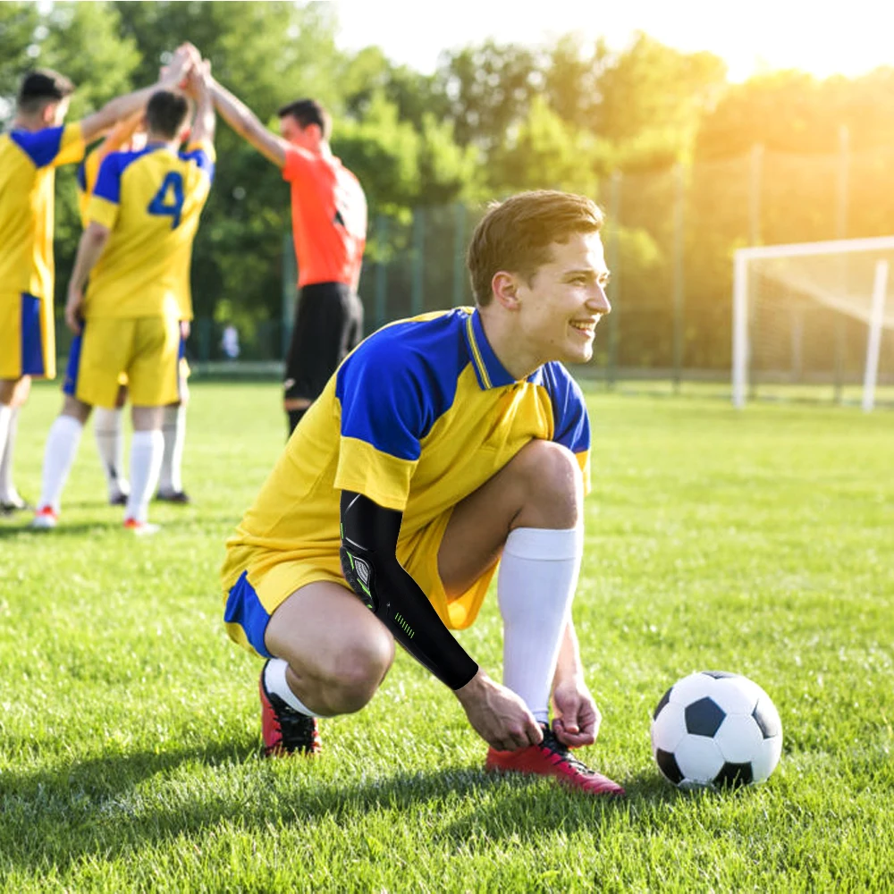 Almofadas de braço e cotovelo para crianças de 5 a 15 anos, proteção contra compressão para esportes, basquete, futebol e ciclismo