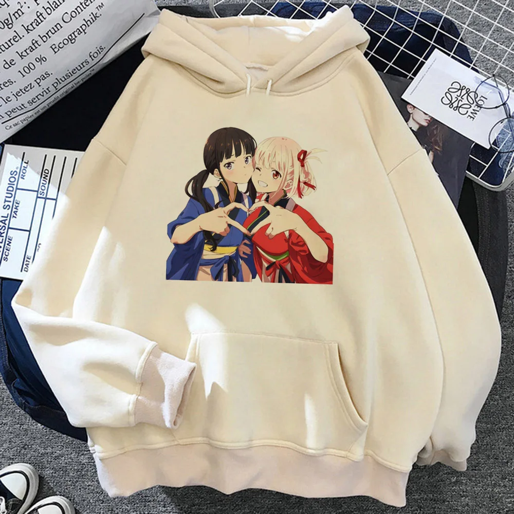 Lycoris Recoil hoodies women funny harajuku japanese Hooded Shirt women 90s pulls