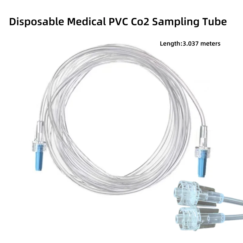 Disposable Medical PVC Co2 Sampling Tube Carbon Dioxide Conduit Gas Sampling Line with Male Connector fast