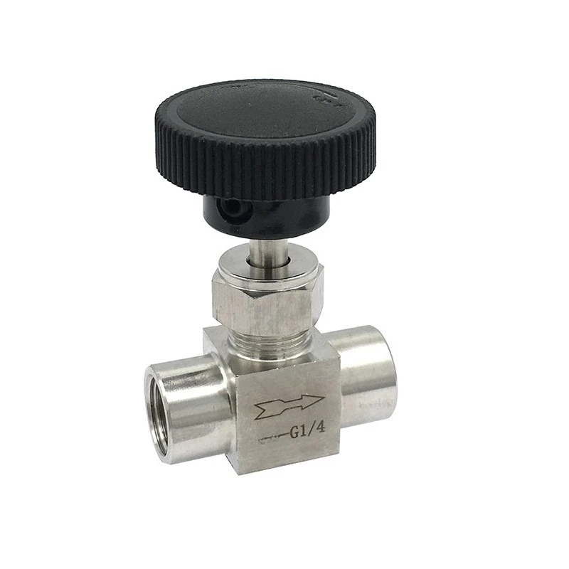 Stainless Steel 316L Thread Through Needle Valve, Internal and External Thread Needle Valve High Pressure Resistance