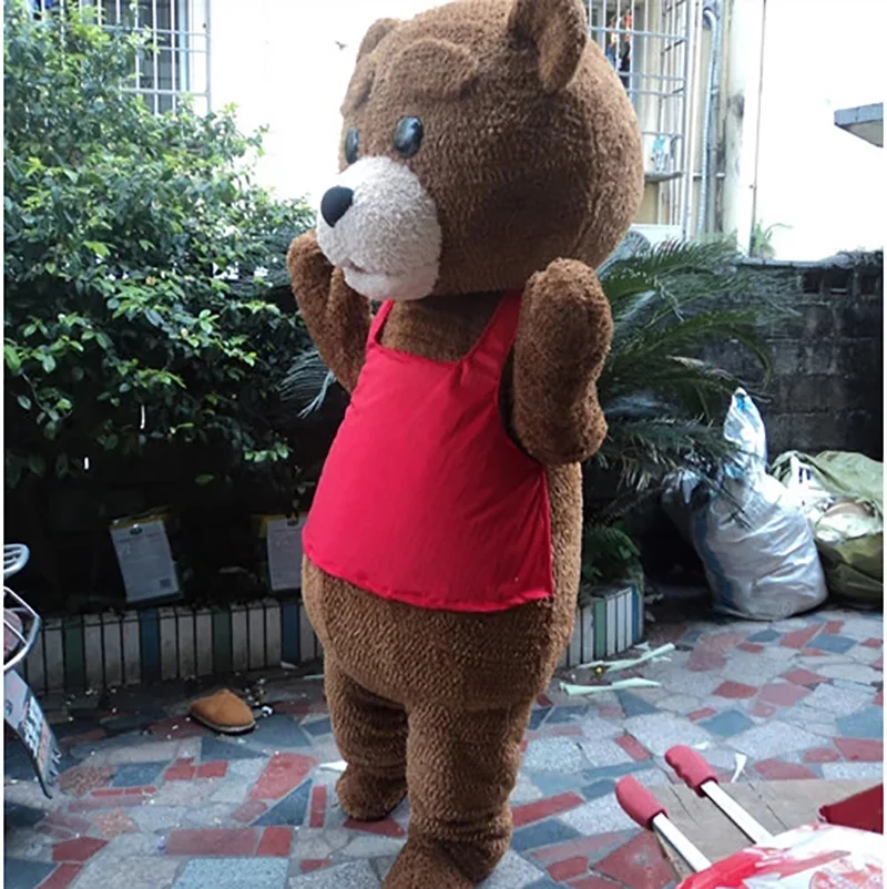 Beer Mascotte Kostuum Teddybeer Bruine Beer Dansende Beer Grizzly Beer Draagbare Cartoon Pop Mardi Gras Halloween Activiteitenset