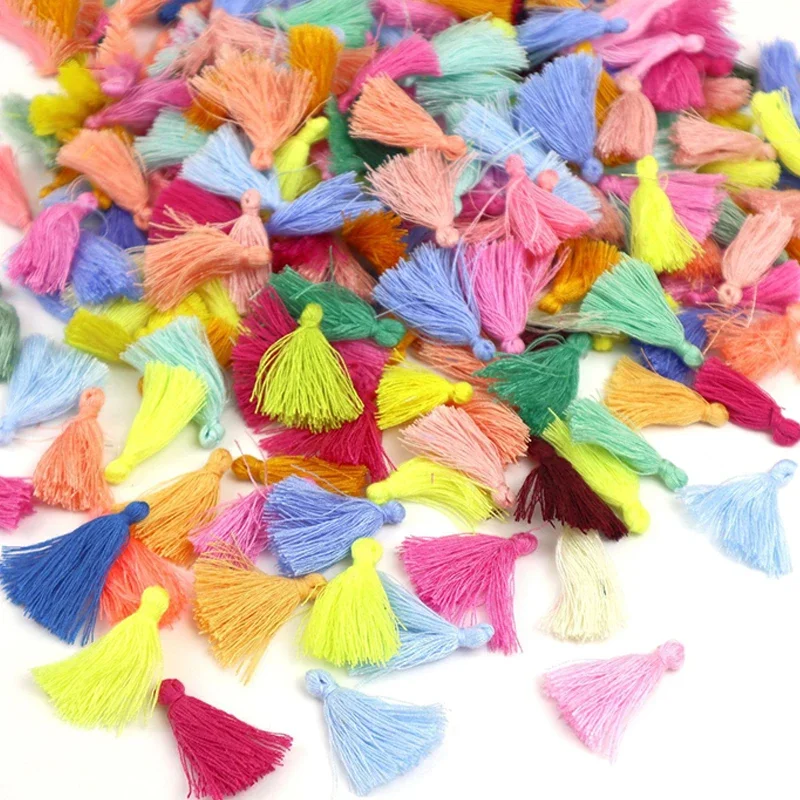 50pcs Mini 3cm Cotton Tassels Fringe Sewing Home Sewing Accessories Crafts Tassels DIY Key Curtains For The Room Access Decor