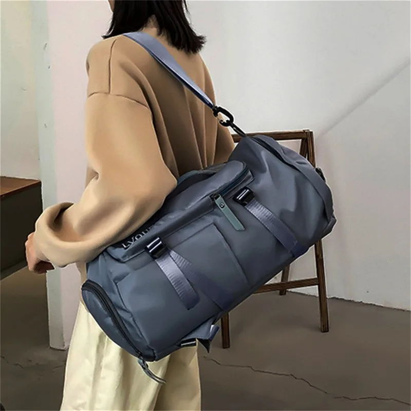 Bolso de viaje de gran capacidad para mujer, bolsa de almacenamiento, bolso de mano, mochila impermeable, bolso de hombro Oxford, novedad de 2024