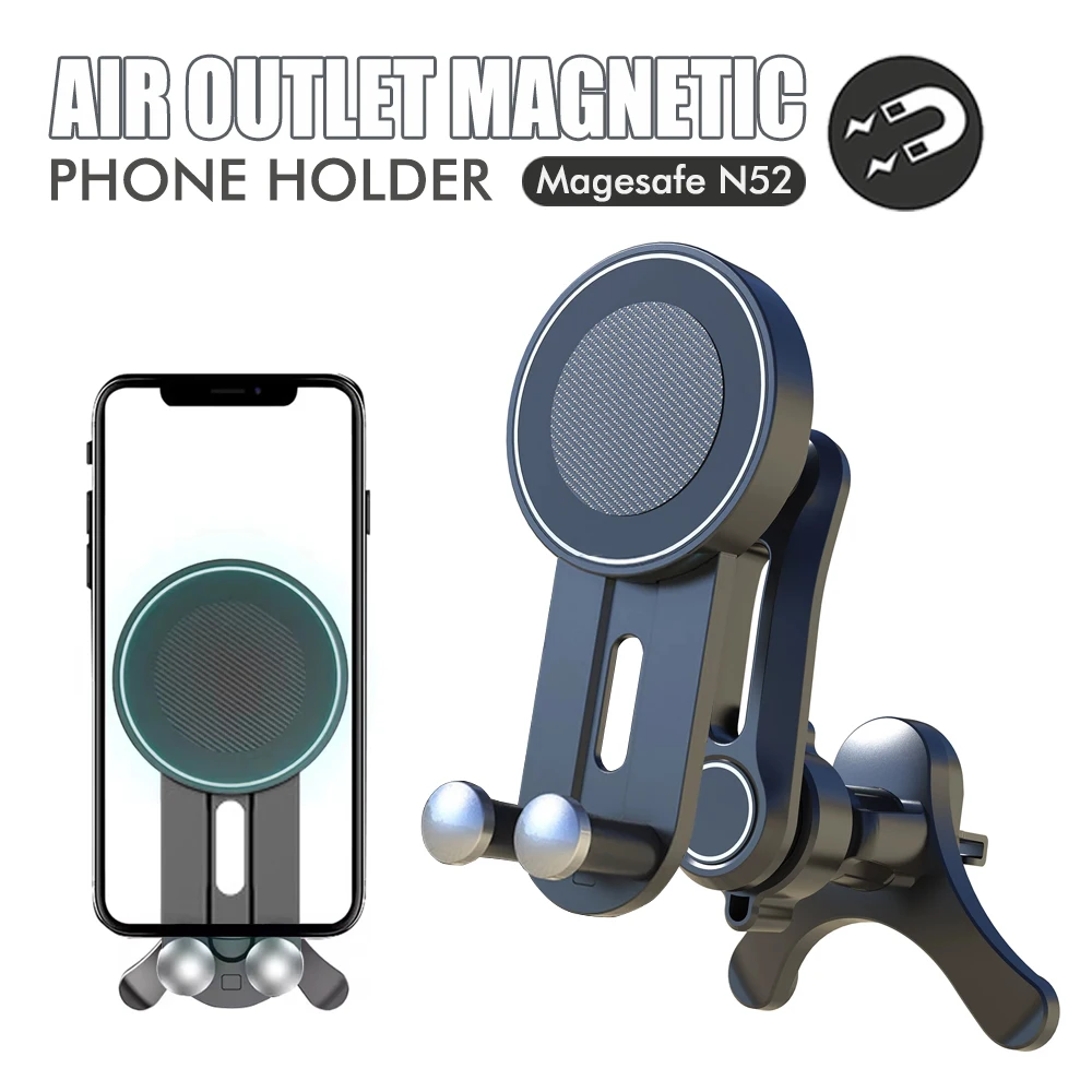 360° Adjustable N52 MagSafe Magnetic Car Air Vent Phone Holder Universal Auto Air Outlet Cell Phone Mount For Smartphones - view 2
