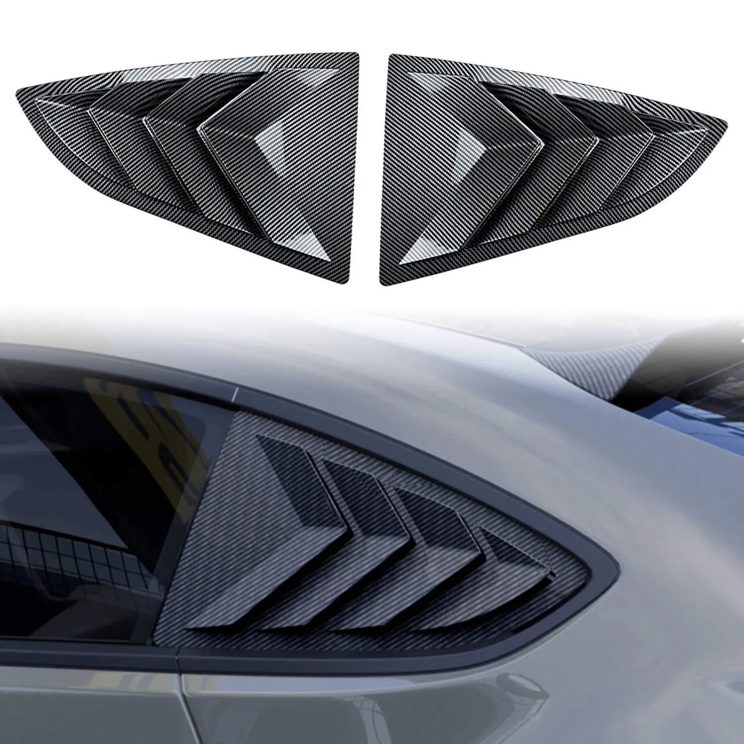 

For Toyota 86 for Subaru BRZ 2022-2024 Car Exterior Rear Side Window Louvers Scoop Shades Decor Cover ABS Accessories 2pcs