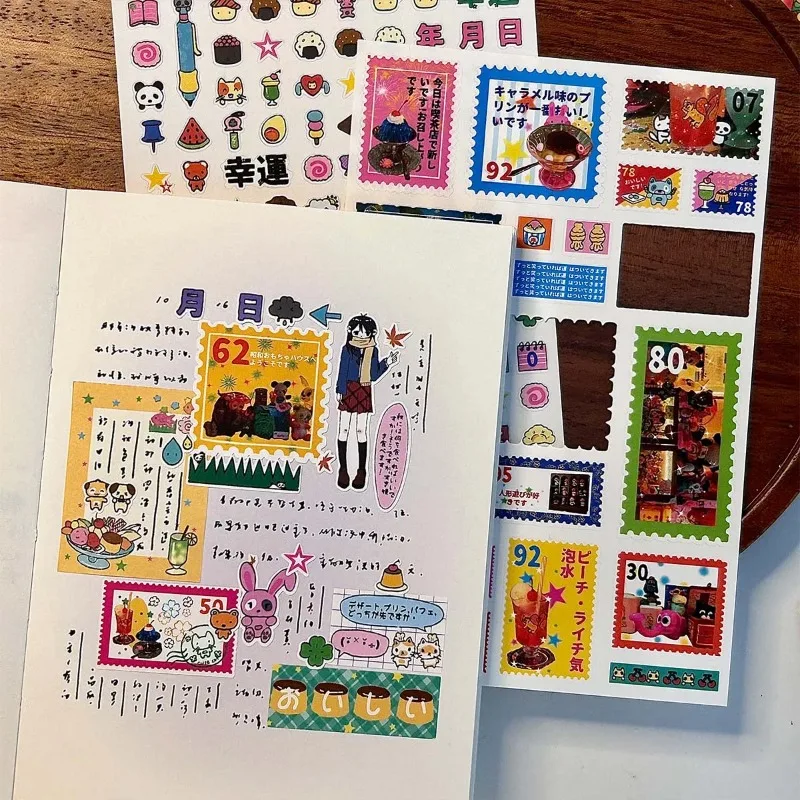 

Милая винтажная наклейка-штамп для журнала, декор для скрапбукинга, материал, украшения в виде корпуса мобильного телефона, наклейка, канцелярские принадлежности, наклейки «сделай сам»