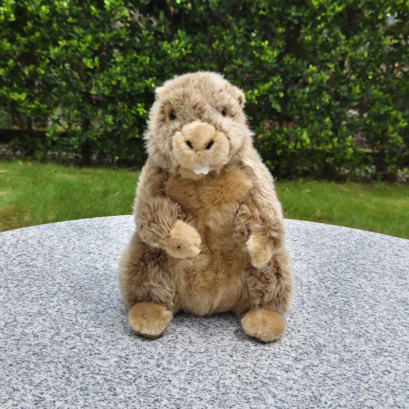 Simulation Groundhog Doll Cute Little Animal Toy Cartoon Grassland Marmot Plush Toy Simulation Stuffed Doll Kawaii Toy Gifts