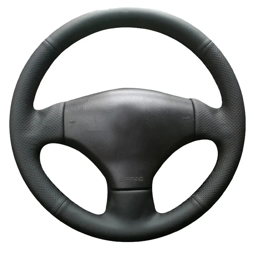 

DIY Custom Artificial Leather Hand-Stitched Steering Wheel Cover For Peugeot 206 2002-2006 Interior Decoration Accessories