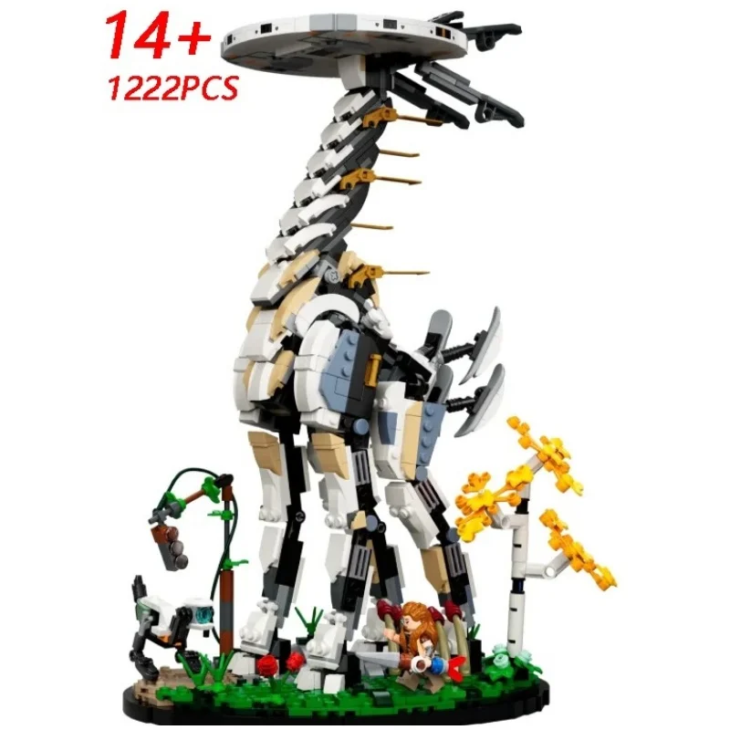 جديد 1,222 قطعة من مكعبات بناء الوحش ذات الرقبة الطويلة من Horizon Monster 76989 ألعاب هدايا للأطفال ذاتية الصنع للأولاد