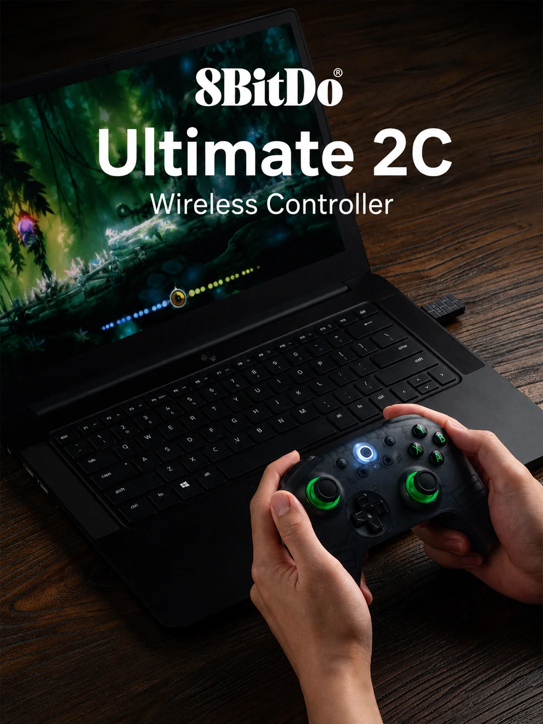 8BitDo Ultimate 2C Bezprzewodowy Kontroler Gamingowy 2.4G Gamepad Joystick do PC Windows 10 11 Steam Deck Raspberry Pi Android — zdjęcie produktu 7