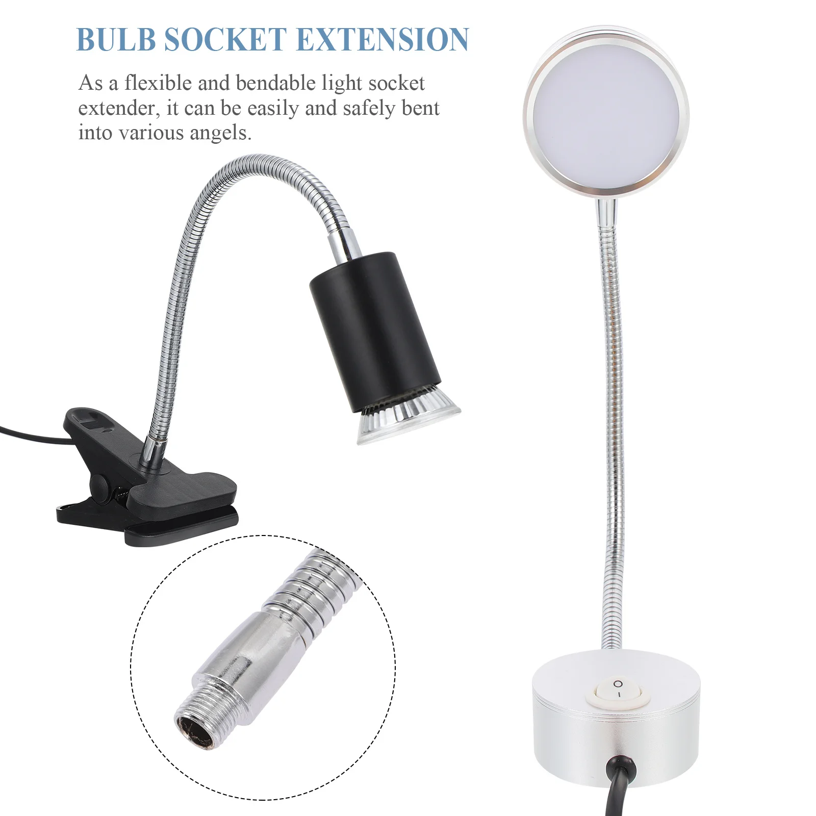 2pcs Led Desk Lamp Arm Replacement Metal Hose Adjustable Gooseneck Spotlight For Office Study Workstation Hardware