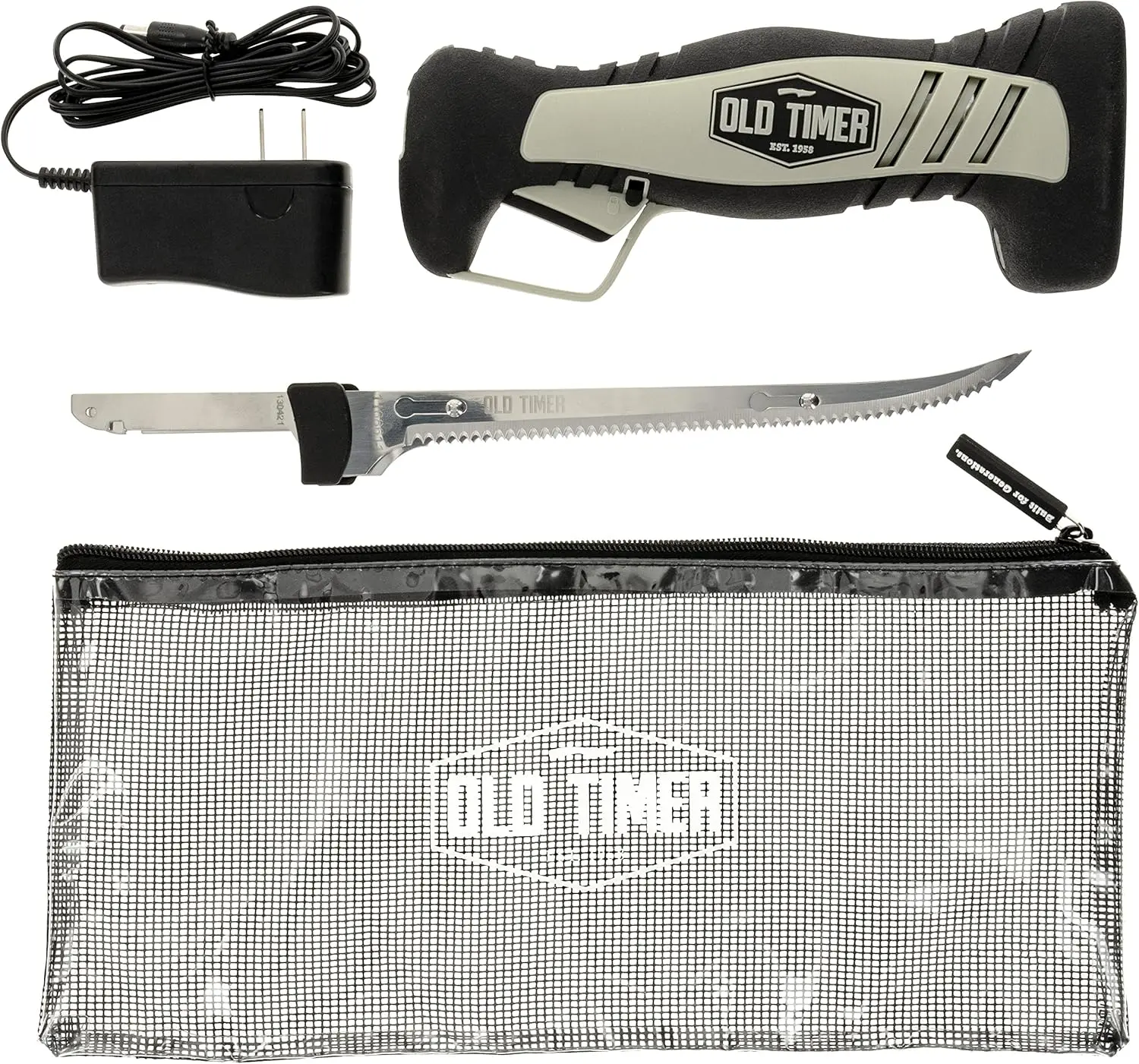 

Rechargeable Electric Fillet Knife, 8" High Carbon Stainless Steel Blade for Fishing and Outdoors