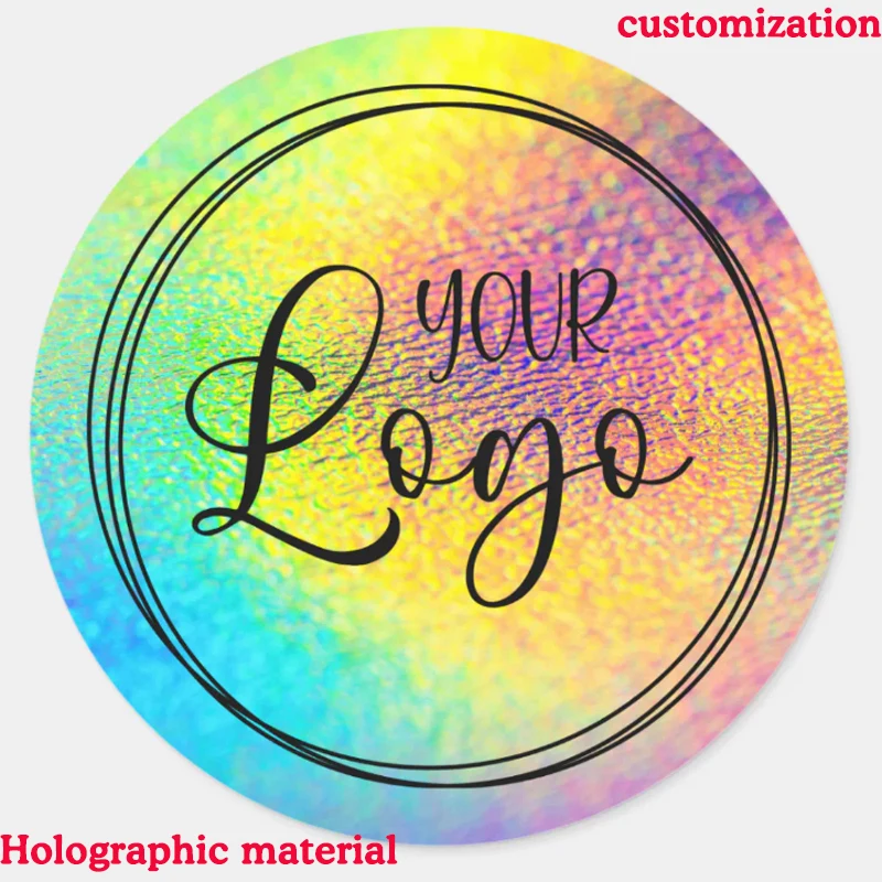 96 stuks gepersonaliseerde stickers van holografisch materiaal voor uw foto’s, logo’s en ontwerpen – hoogwaardige labels voor verjaardagen, bruiloften en andere gelegenheden.