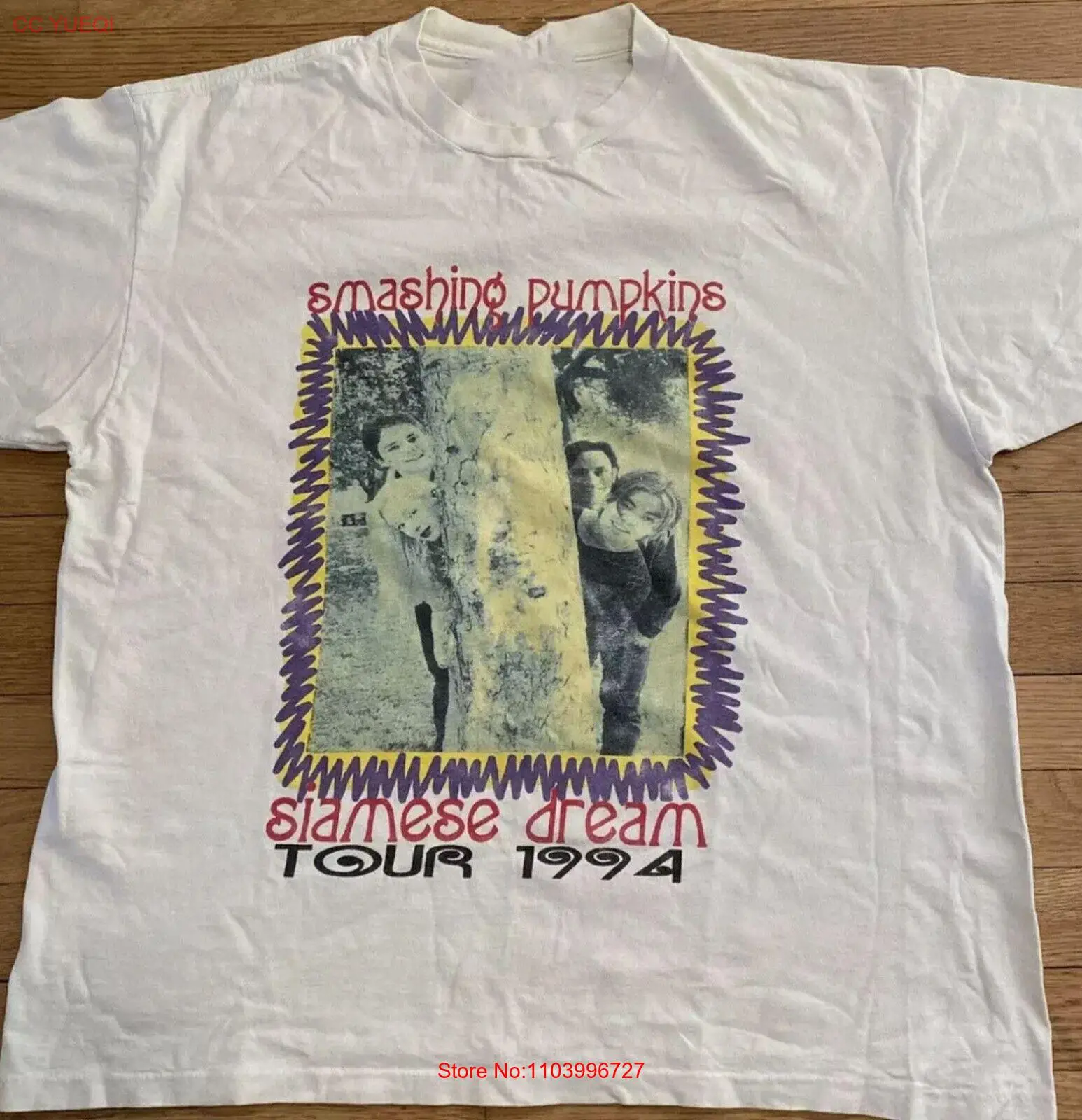 Vtg Smashing Pumpkins Siamese Dream Tour Cotton S-5XL White Unisex Shirt