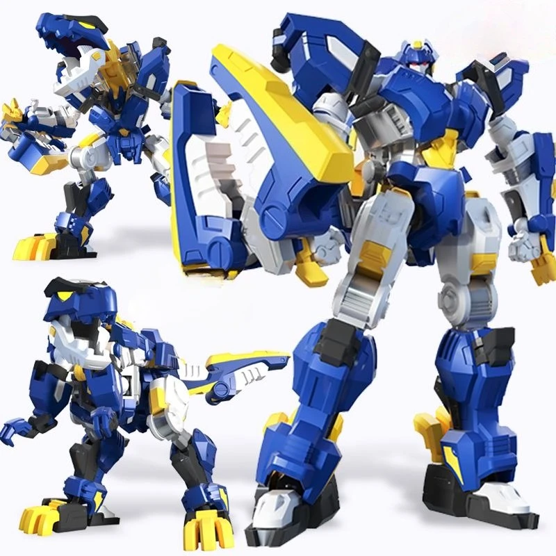 New Deformation Robot DIY Tyrannosaurus Mecha Plastic Model Toys Computer Desk Ornament Children's Toys for Boys Birthday Gifts