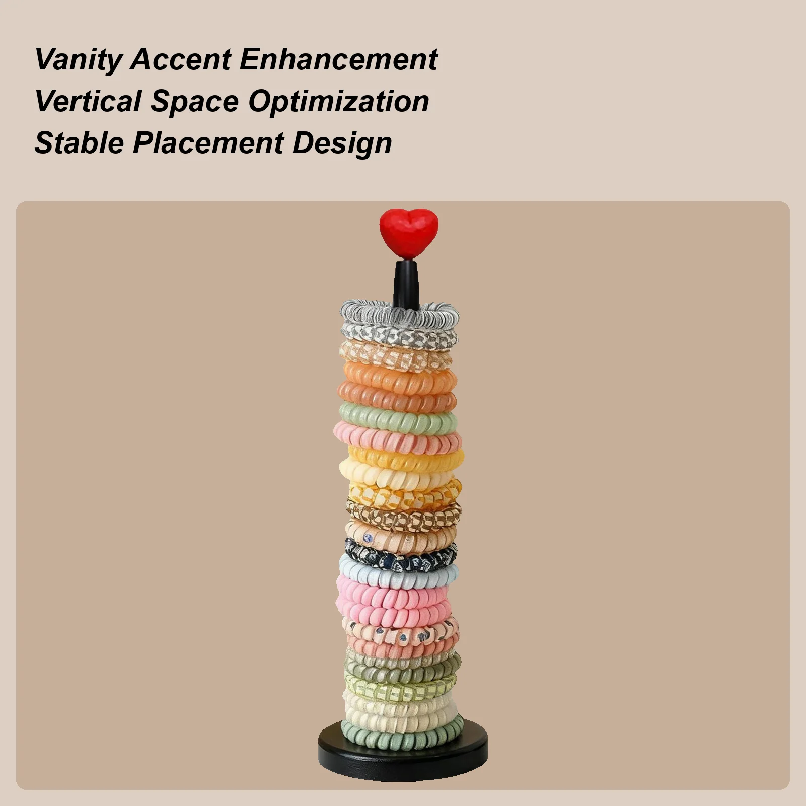 

Держатель для резинки для волос, повязка на голову, подставка для хранения, нескользящий держатель для резинки для волос для общежития, квартиры, ванной комнаты, спальни, туалетный столик, столешница