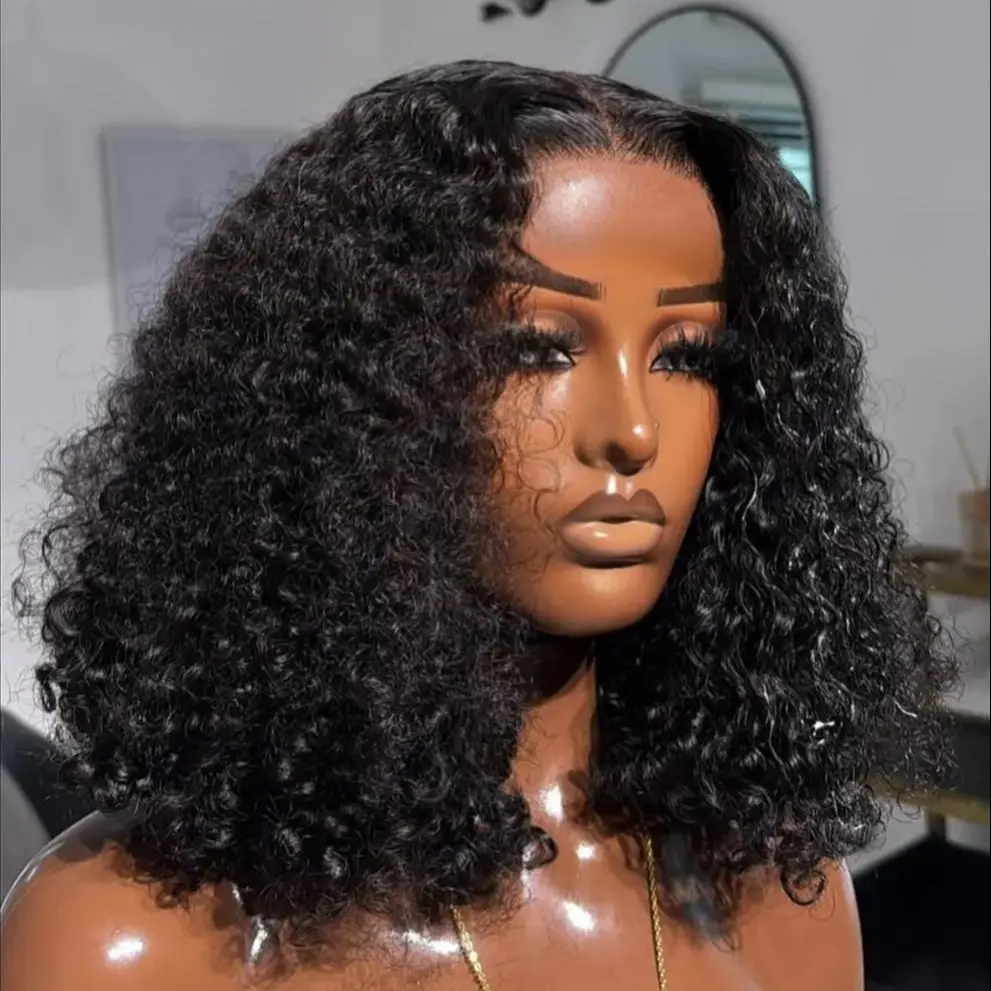 

13x4 Прозрачный парик шнурка Боб Волна воды Парики Боб Человеческие волосы Предварительно выщипанные 4x4 Закрытый парик шнурка 230% Плотность Волосы Remy для женщин