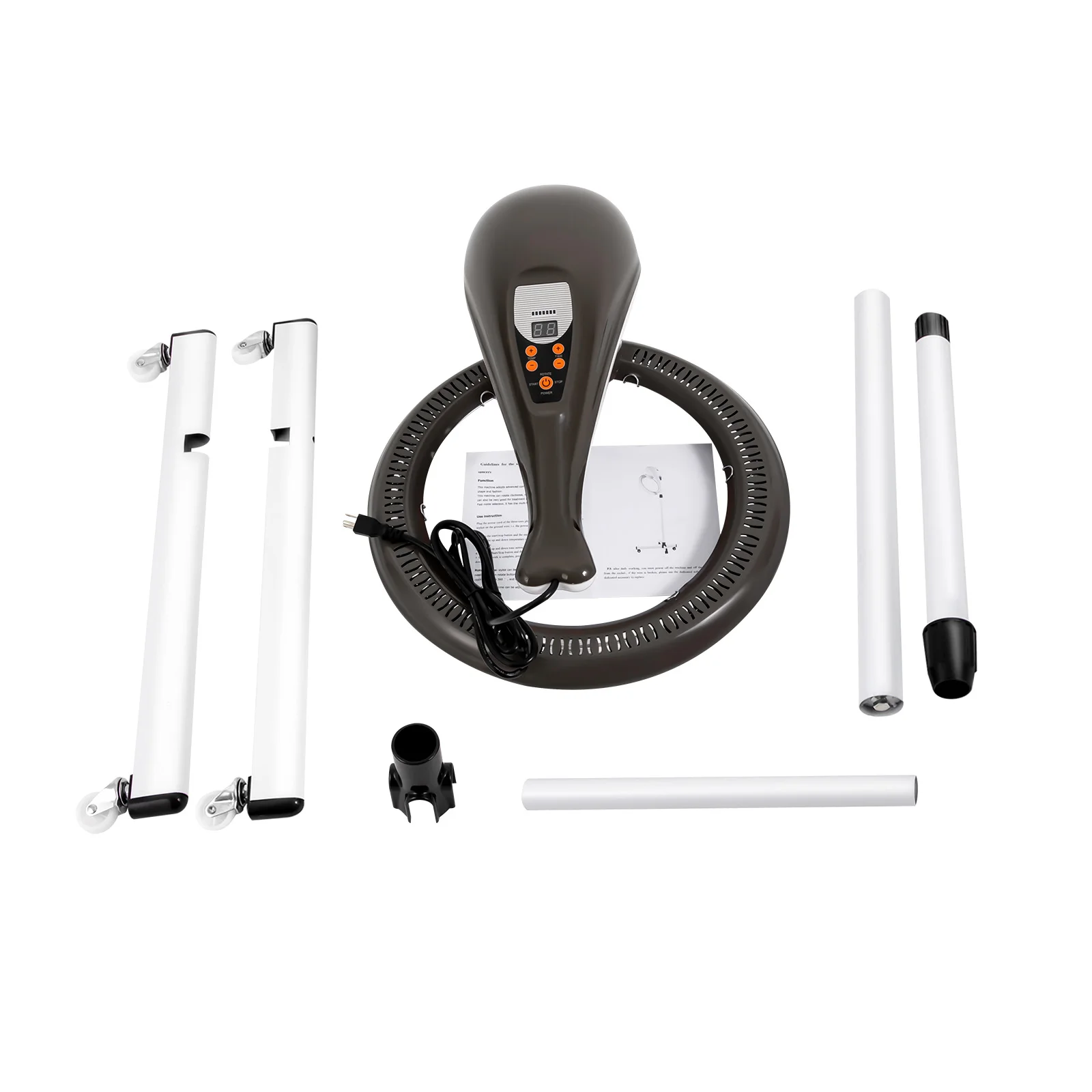 Adjustable Perm Machine for Hair Care and Dyeing, 360° Rotatable Ring, Universal Wheels, Easy Installation