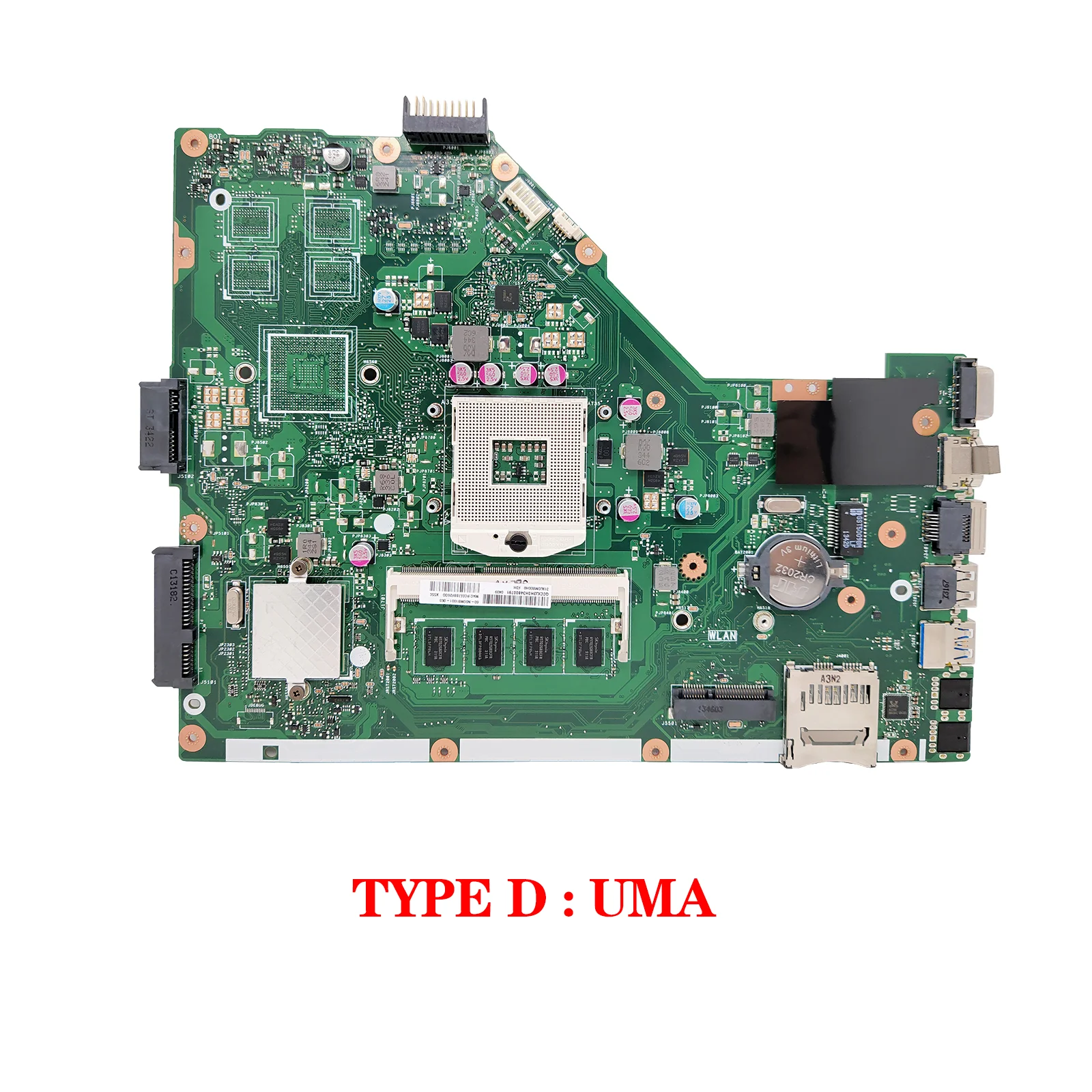 KEFU Moederbord Voor ASUS X55VD F55VD X55C F55C Laptop Moederbord I3-2e Gen of Ondersteuning i3 i5 UMA/GT610M MOEDERBORD 4GB-RAM