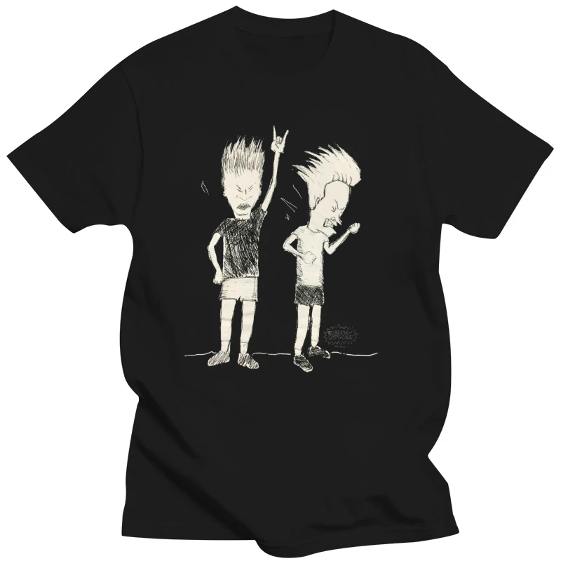 Vintage Rare Beavis And Butthead Black T Shirt Mike Judge SIZE S-2XL Reprint Tee Shirt Cotton Customize