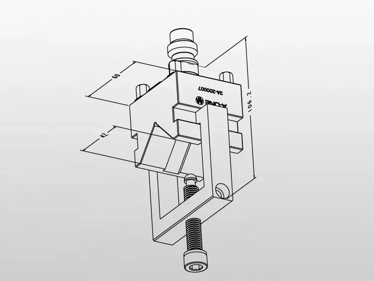 A-ONE fixture precision rapid adjustable V-block vise for clamping round parts 3A-200007
