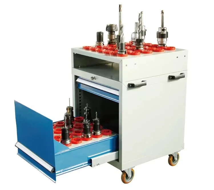 Factory Supply Heavy Duty CNC Tool Holder Storage Cart Tool Trolley for CNC Machine Shop - view 2